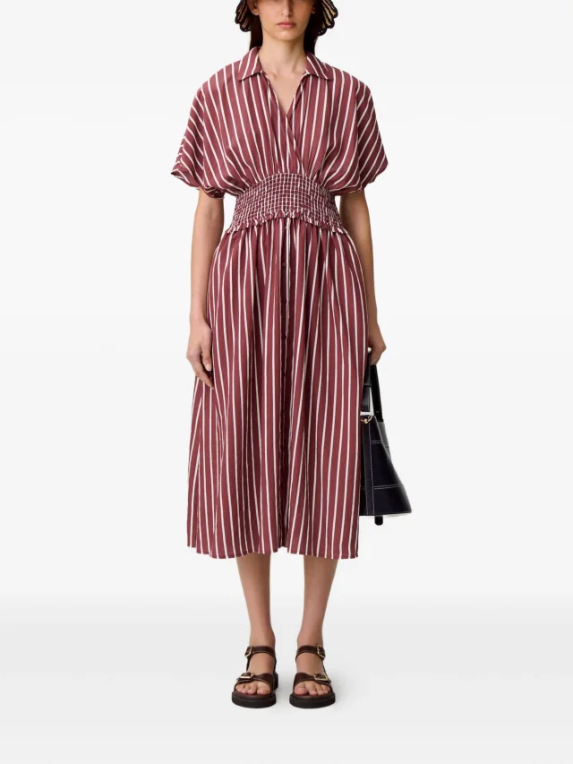 Claudie Pierlot striped wrap dress, photo 2 of 2 from FARFETCH