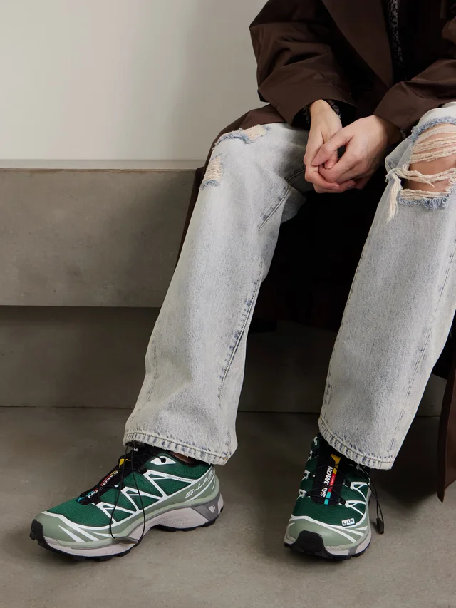 SALOMON XT-6 rubber-trimmed mesh sneakers in Green, photo 2 of 2 from NET-A-PORTER (Canada)