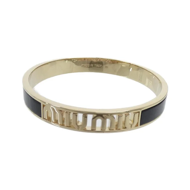 Miu Miu 5JB408 Bangle in NERO / GOLD metal fittings METAL / SMALTO from KOMEHYO