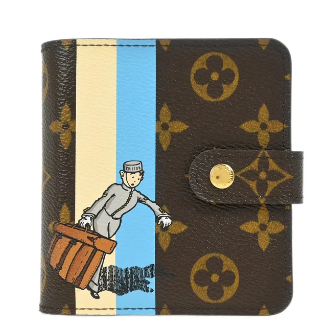 Louis Vuitton Monogram Groom Compact Zip Wallet M60036 in Coated canvas from AMORE Vintage Tokyo