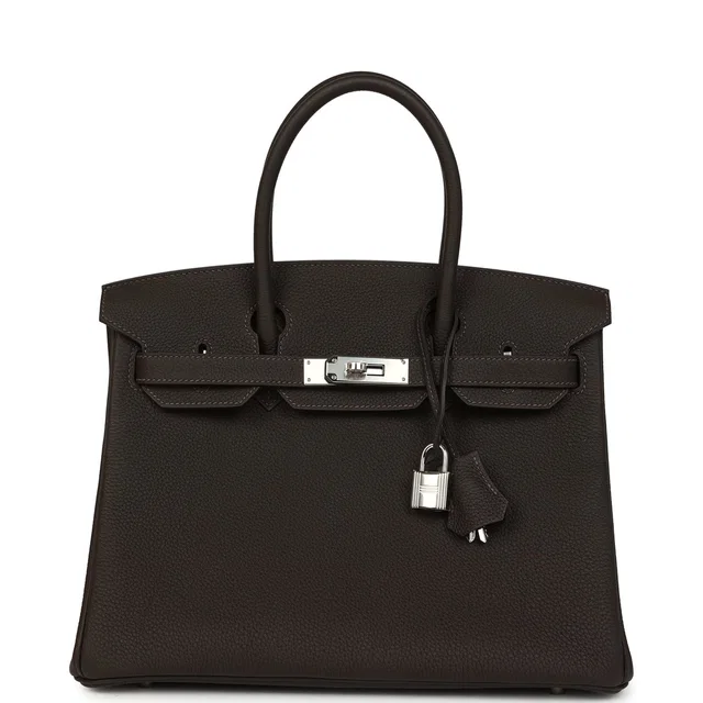 Hermès Birkin 30 Bai Brun Togo Palladium Hardware in Togo leather from Madison Avenue Couture
