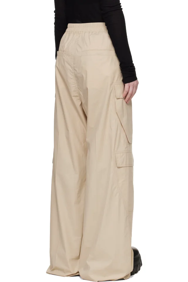 Rick Owens Beige Temple Cargobelas Cargo Pants, photo 3 of 4 from SSENSE