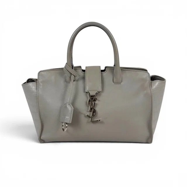 Saint Laurent Baby Downtown Cabas Croco Handbag in Leather from The Reluxe