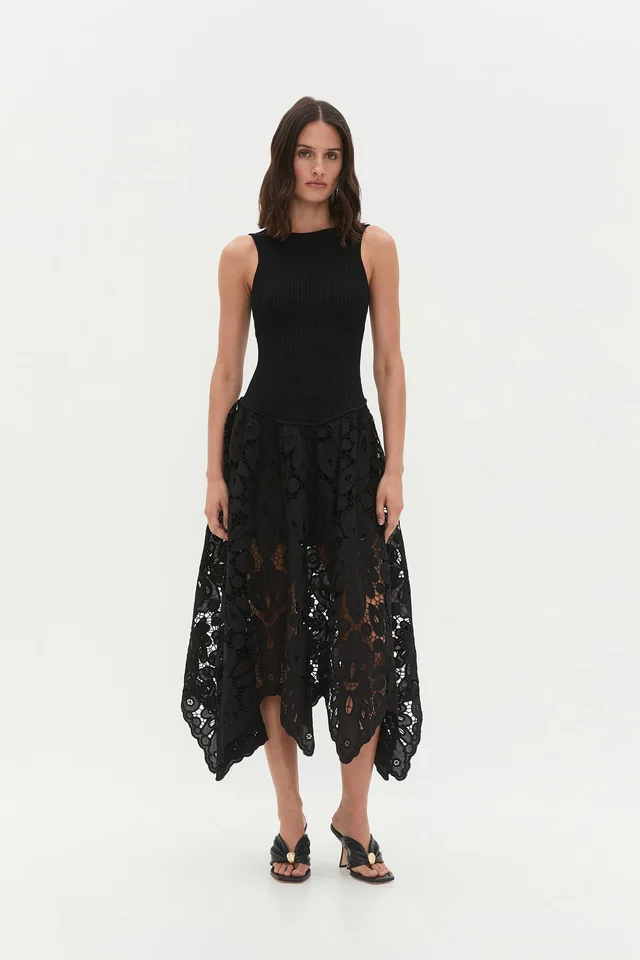 AJE Atlas Knit Midi Dress in Black from Aje, photo 1 of 1