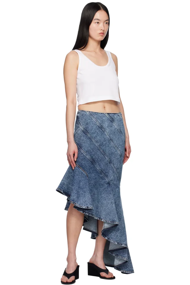 ALAÏA White Crop Tank Top, photo 4 of 4 from SSENSE