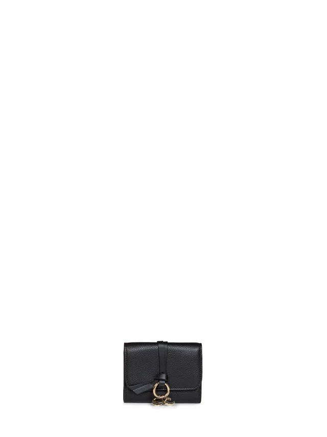 Chloé Alphabet Wallet — Black Calf Leather & Purses in Black Calfskin from HEWI
