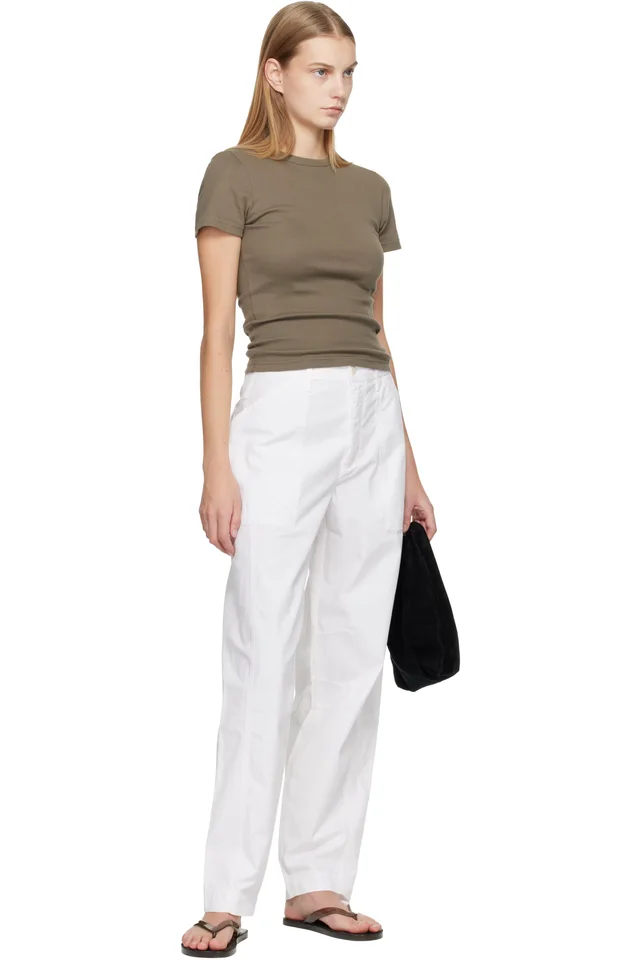 Matteau White Relaxed Cargo Pants, photo 4 of 4 from SSENSE