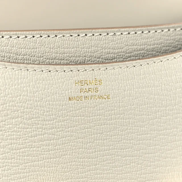 Hermès Chevre Mysore Constance 18 Gris Perle in Grey Goatskin from FASHIONPHILE, photo 6 of 10