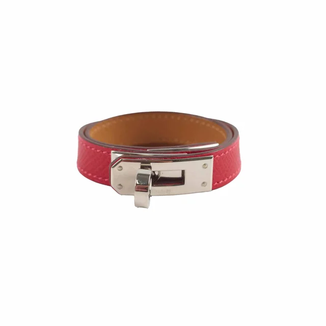 Hermès Leather Double Tour Bracelet XS Epsom Rouge Casque in Red Epsom leather from The Purse Affair