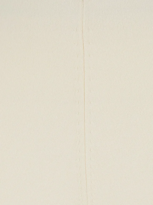 MAXMARA PURE White 'Strillo' High-Waisted Wide-Leg Pants in Viscose Blend Women in White 65% Viscose 35% Polyamide, photo 5 of 6 from Gaudenzi Boutique