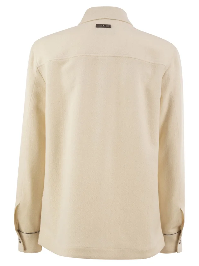 Peserico Button-front long-sleeve casual shirt-style jacket, photo 3 of 4 from SENSER