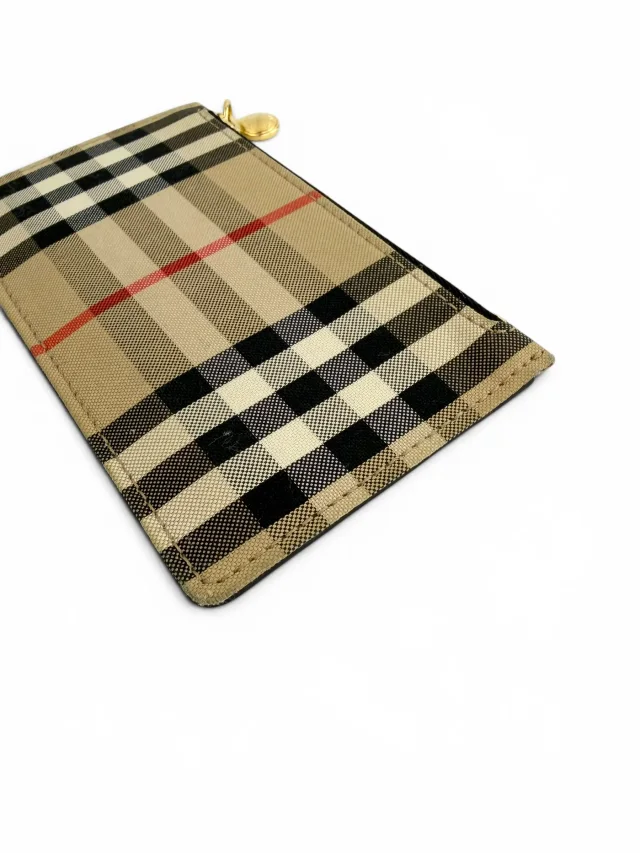 Burberry Check & Black Leather Cardholder in Black Leather from Season 2 Consign, photo 3 of 4