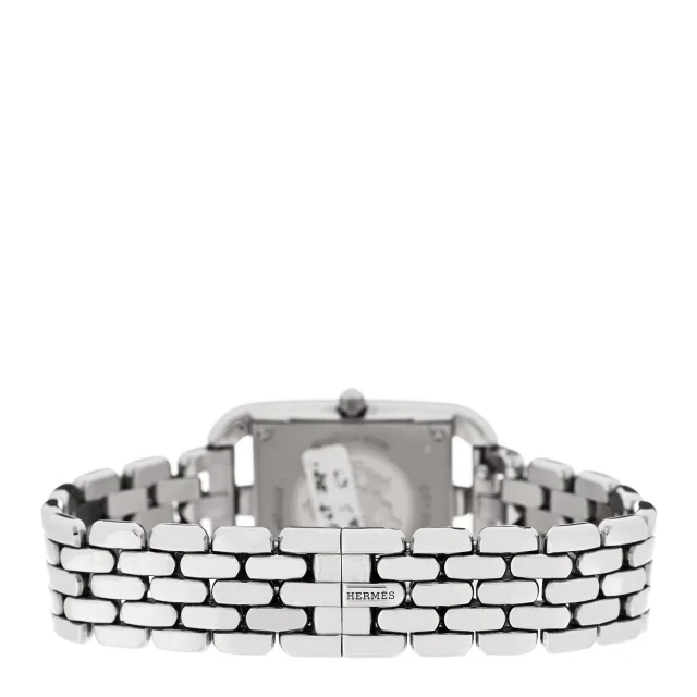 Hermès Stainless Steel Diamond Bezel Mother of Pearl 23mm Cape Cod Quartz Watch from FASHIONPHILE, photo 3 of 5