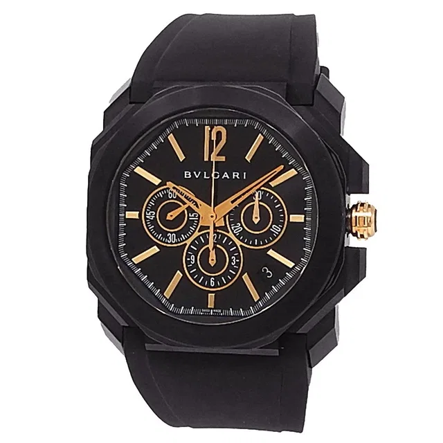 Bvlgari Octo Chronograph 41mm Black DLC Men’s Automatic Watch in Black from Truefacet