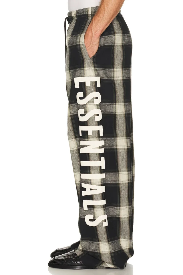 Fear of God ESSENTIALS Lounge Pant in Iron Grey Plaid, photo 3 of 7 from REVOLVE (Canada)