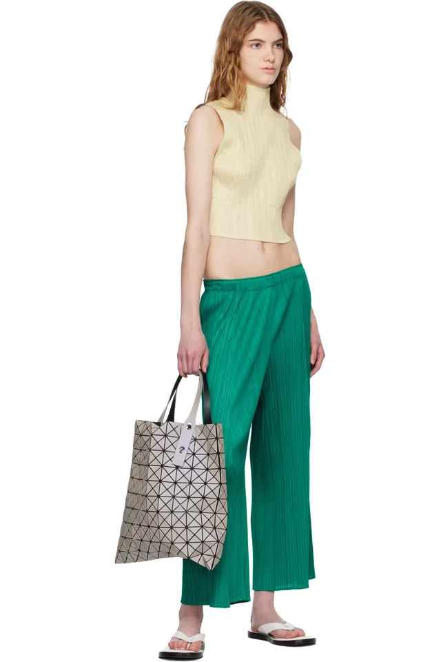 PLEATS PLEASE ISSEY MIYAKE Yellow Tune Top, photo 4 of 4 from SSENSE