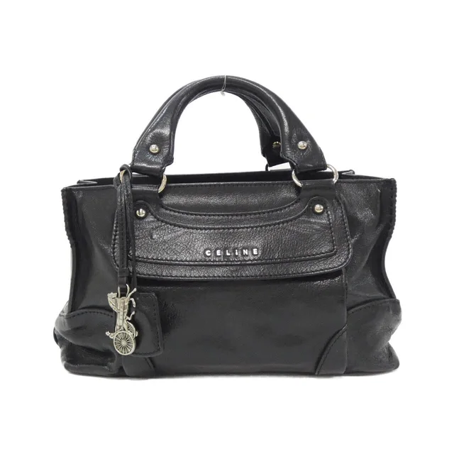 Celine boogie bag in BLACK / SILVER metal fittings leather from KOMEHYO