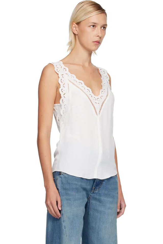 Isabel Marant White Fradela Tank Top, photo 2 of 4 from SSENSE