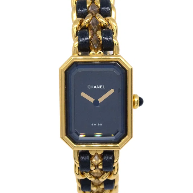 Chanel Premiere Watch Gold #M in Gold Leather from AMORE Vintage Tokyo