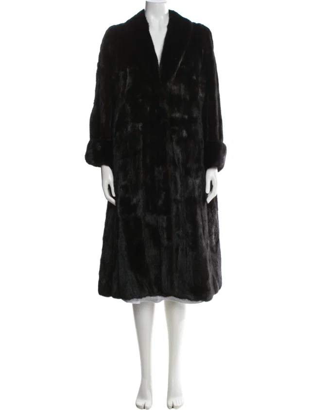 Valentino Garavani Vintage 1980's Fur Coat in brown|red from The RealReal