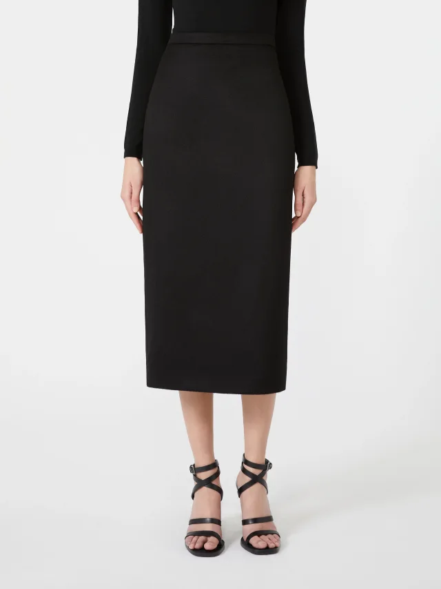 Max Mara Sable-look camel pencil skirt, photo 2 of 5 from SENSER