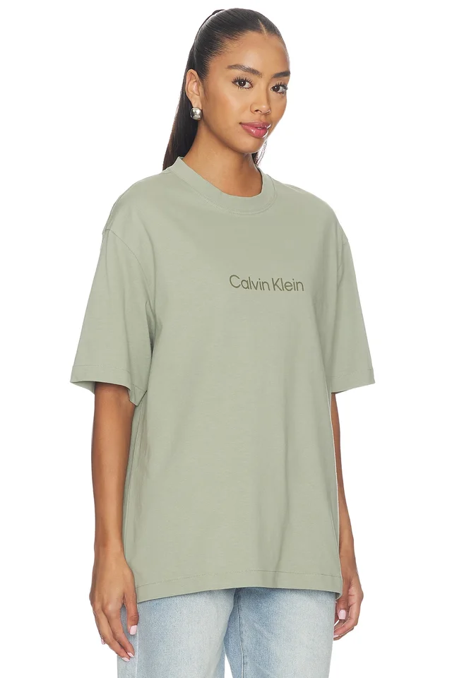 Calvin Klein Relaxed Standard Logo Crew Neck Tee in Shadow, photo 2 of 4 from REVOLVE (Canada)
