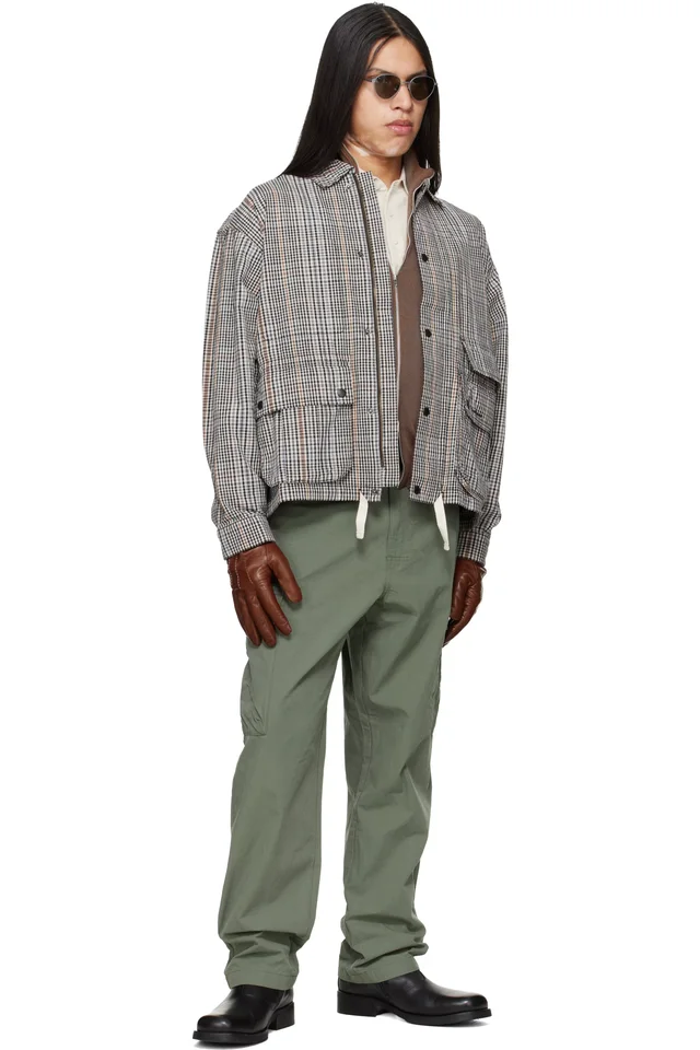 Barbour Khaki Spey Poplin Relaxed Cargo Pants, photo 5 of 5 from SSENSE
