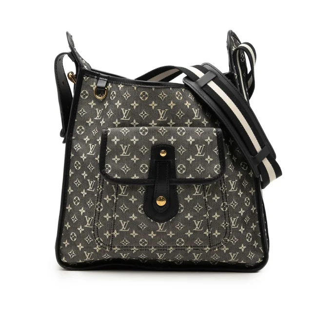 Black Louis Vuitton Monogram Mini Lin Besace Mary Kate Crossbody Bag in Black Canvas from Designer Revival, photo 1 of 1