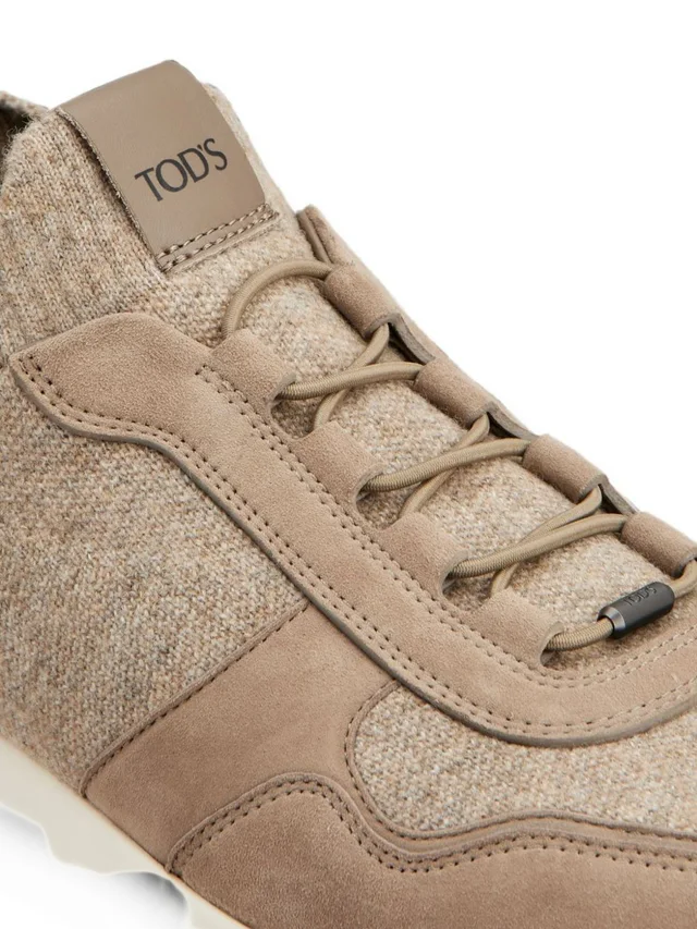 Tod's suede-panelled wool-blend sneakers, photo 5 of 5 from SENSER