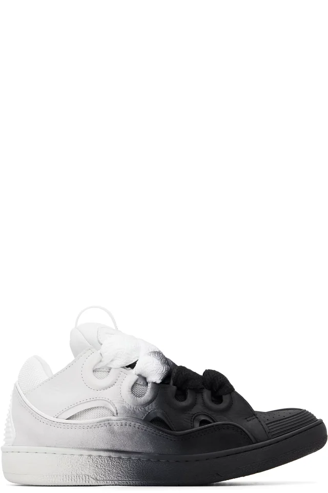 Black & Off-White Spray Curb Sneakers, image 1 of 1 from SSENSE