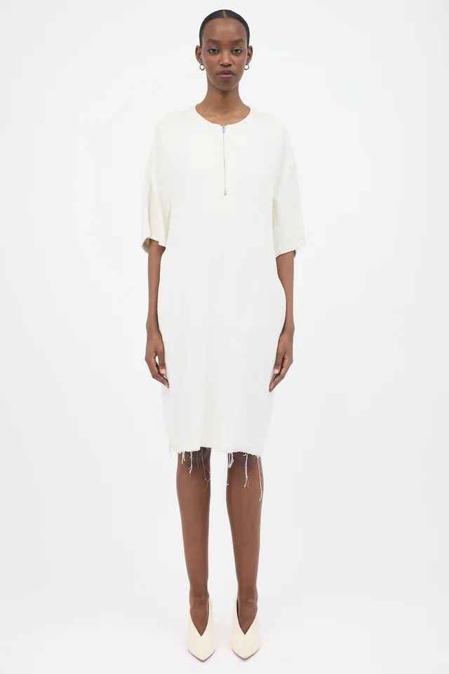 Celine Boucle Shift Dress in Silk from VSP Consignment