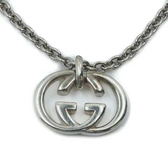 Gucci Necklace Interlocking G Silver in Silver from The Reluxe