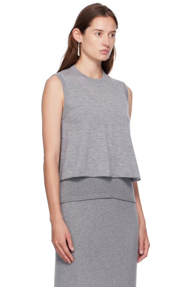 LISA YANG Gray Nali Top, photo 2 of 4 from SSENSE