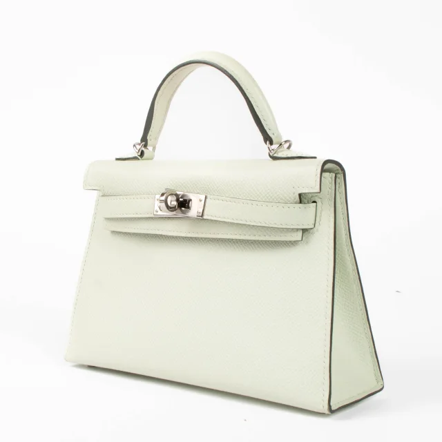 Hermès Kelly Mini II Vert Fizz Epsom PHW in Green Epsom leather from Labellov, photo 3 of 4