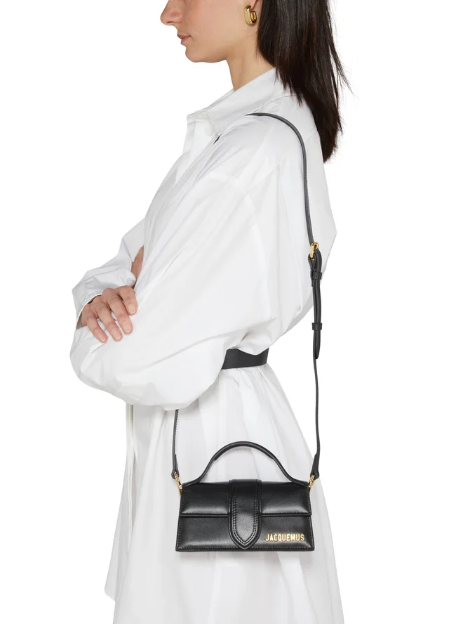 JACQUEMUS The Bambino bag in Black 100% cotton, 100% cow leather, photo 2 of 9 from 24S (Canada)
