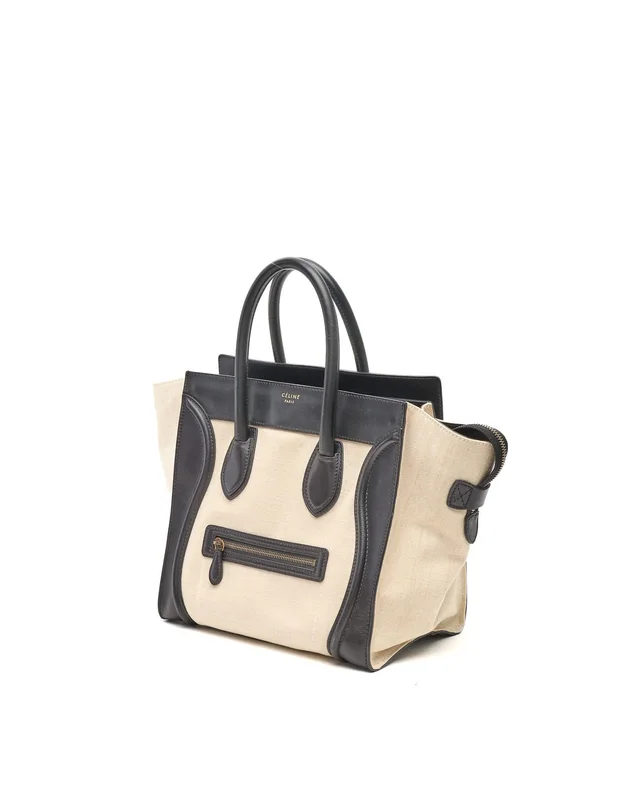 Celine Mini Luggage Canvas & Leather Bag in Canvas from A Retro Tale, photo 2 of 9