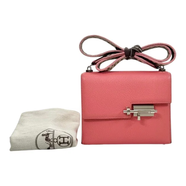 Hermès Pink Mini Verrou Bag in Chevre Leather in Pink Goatskin from Luxury Promise