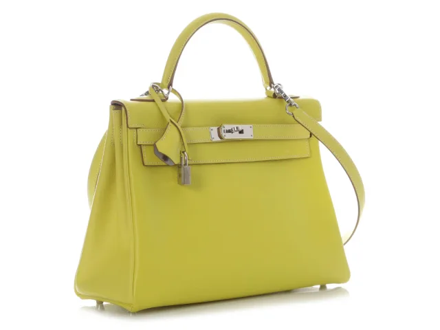 Hermès Lime Epsom and Gris Perle Candy Collection Kelly 32 in Grey Epsom leather from Ann's Fabulous Finds, photo 5 of 11