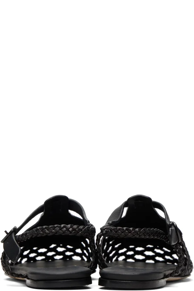 HEREU Black Reixa Sandals, photo 2 of 4 from SSENSE