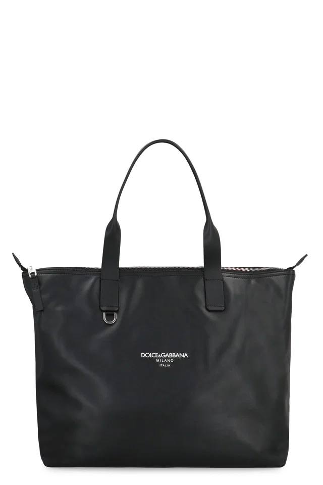 Dolce & Gabbana Adamo Tote Bag — Black Calf Leather in Black Calfskin from HEWI