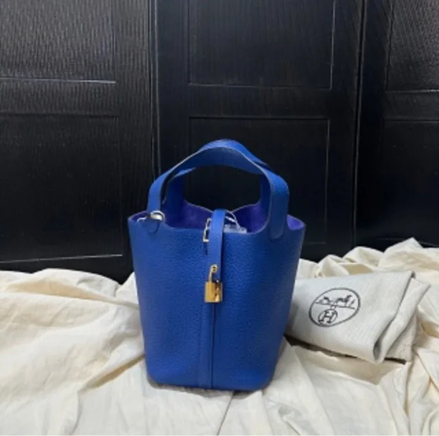 Hermès Basket in Electric Blue - Z-Mark in Blue from Luxury Promise