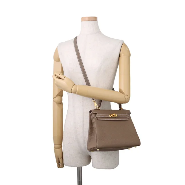 Hermès Kelly Retourne Etoupe Togo Leather Size 25 in Taupe Togo leather from GALLERY RARE, photo 5 of 19