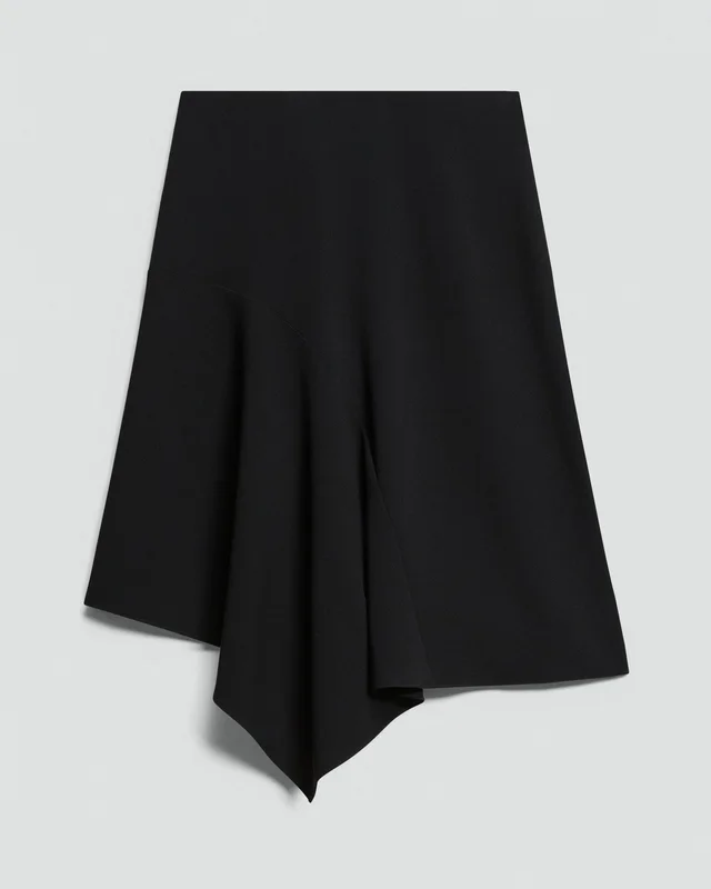 Theory Panel Drape Skirt in Admiral Crepe, photo 2 of 5 from Theory