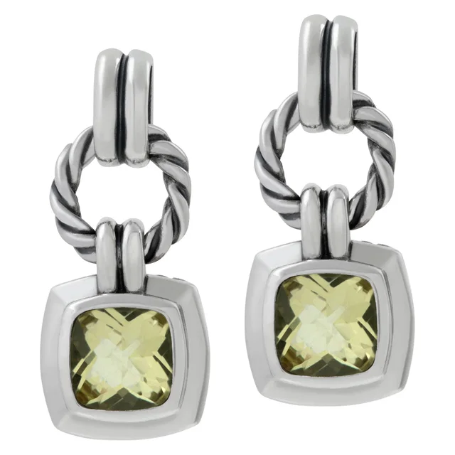 David Yurman Renaissance lemon citrine drop earrings in Silver Sterling Silver from Gray And Sons