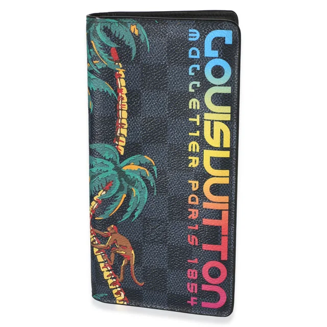 Louis Vuitton Damier Graphite Cobalt Canvas Jungle Brazza Wallet in Grey Canvas from myGemma