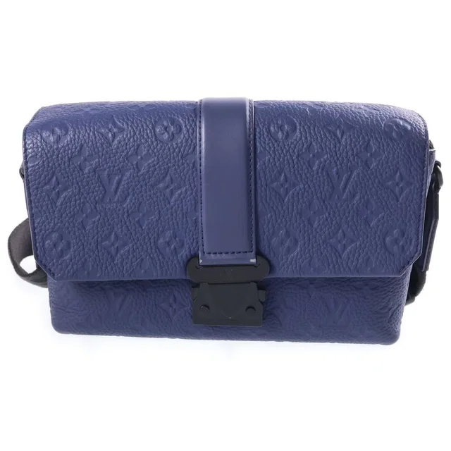 Louis Vuitton Monogram Taurillon S Cape Messenger Leather Shoulder Bag Navy in Navy Leather from The Reluxe