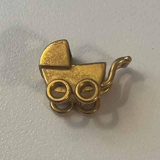 Vintage Baby Carriage Georg Jensen "Sunshine & Night" Pendant #5219 in gold from Poshmark