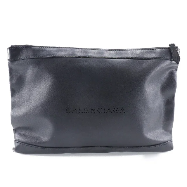 Balenciaga Navy Clip M Lambskin Clutch Bag in Navy Lambskin from LuxUness