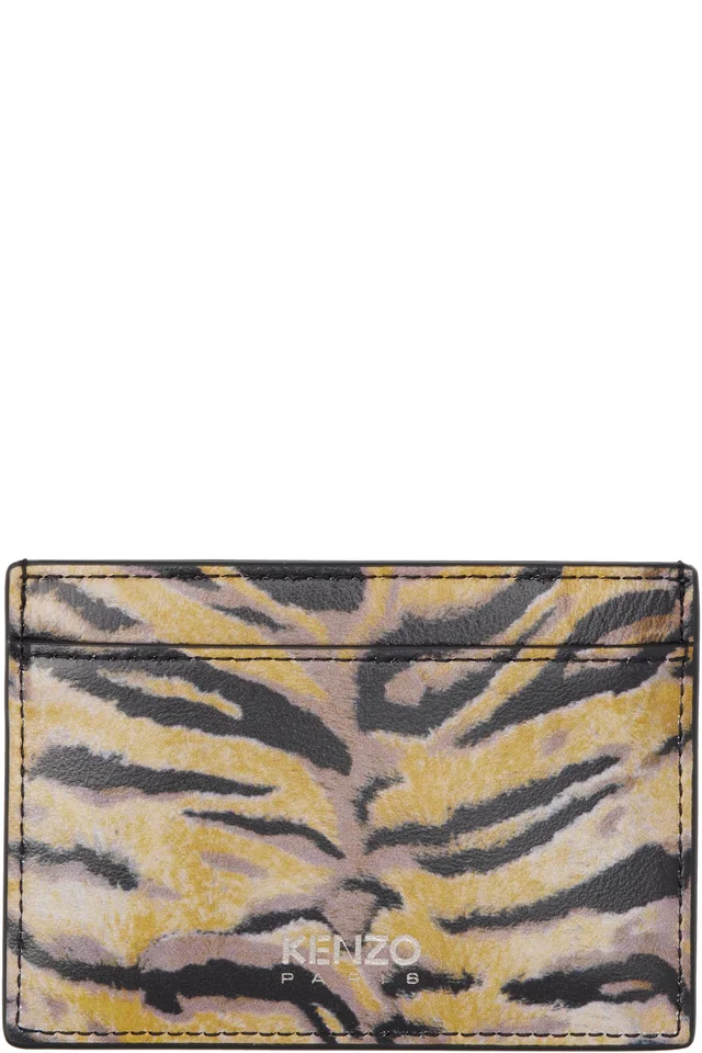 Yellow Kenzo Paris 'KENZO Tiger' Card Holder, image 1 of 1 from SSENSE