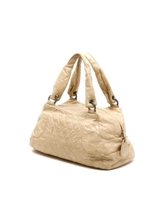 Chanel CC Quilted Aged Coco Rider Bowling Bag in Leather from A Retro Tale, photo 3 of 11